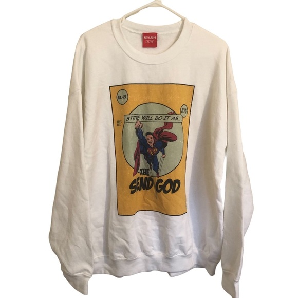 NELK BOYS STEVE WILL DO IT SUPERMAN HOODIE - Picture 1 of 9